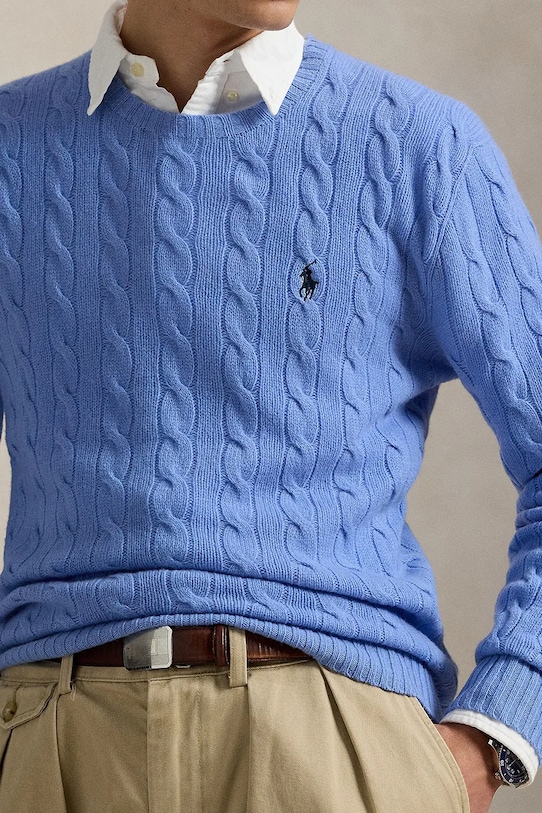 Одяг Вовняний светр Polo Ralph Lauren 710876762 блакитний