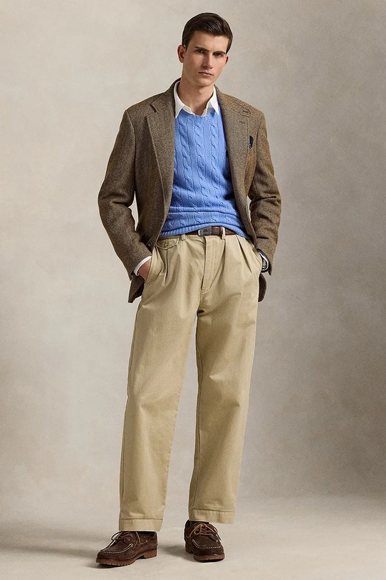Vlněný svetr Polo Ralph Lauren modrá 710876762