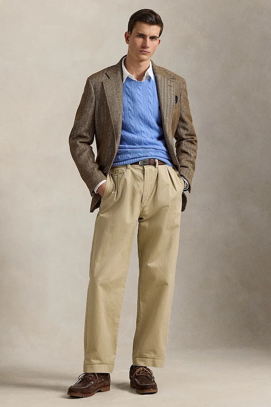 Вовняний светр Polo Ralph Lauren блакитний 710876762