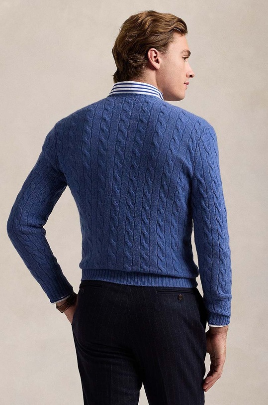 Polo Ralph Lauren sweter wełniany 710876762 niebieski NC24