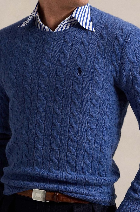 Polo Ralph Lauren sweter wełniany niebieski 710876762