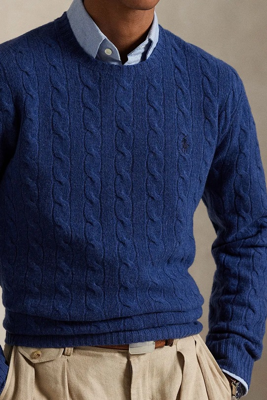 Oblečení Vlněný svetr Polo Ralph Lauren 710876762 námořnická modř