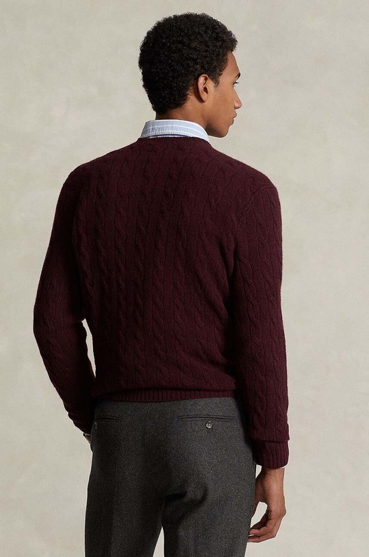 Polo Ralph Lauren sweter wełniany 710876762 bordowy NC24