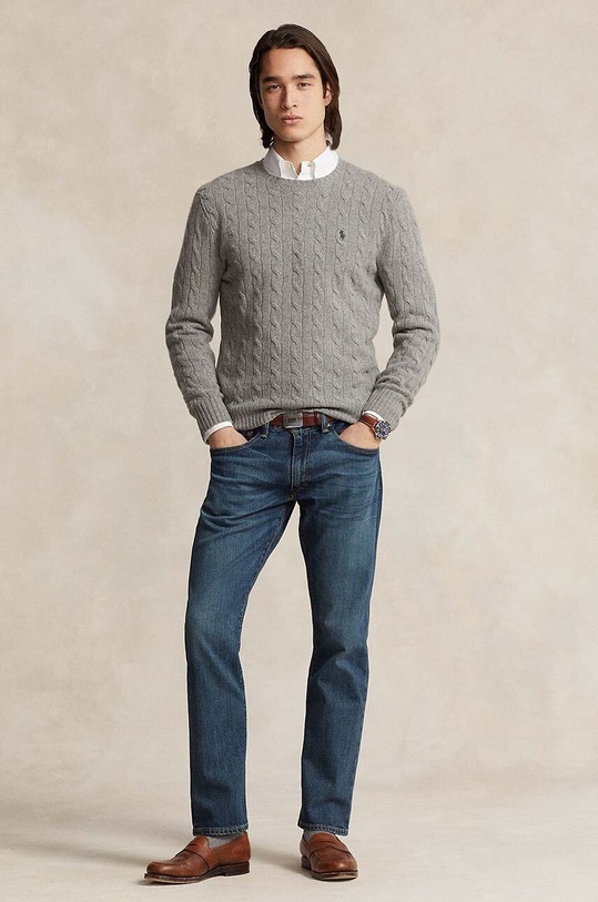 Oblečenie Vlnený sveter Polo Ralph Lauren 710876762 sivá