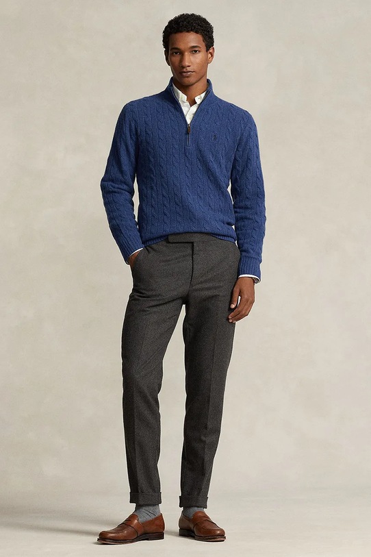 Oblečení Vlněný svetr Polo Ralph Lauren 710876766 námořnická modř