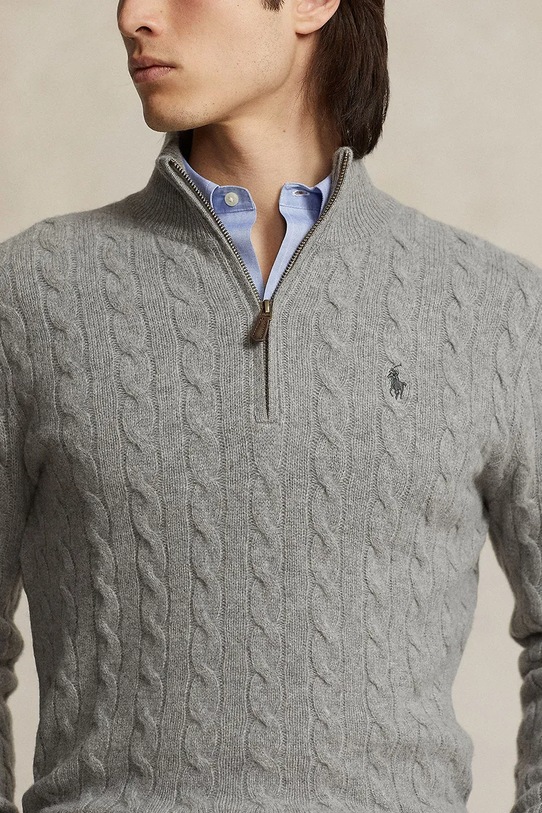Vuneni pulover Polo Ralph Lauren siva 710876766