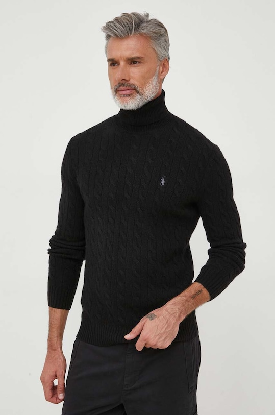 Vlněný svetr Polo Ralph Lauren černá 710876836