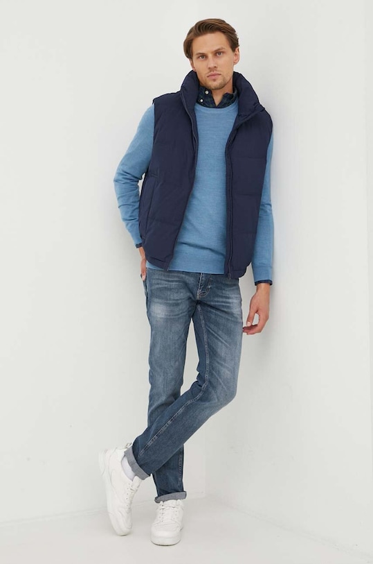 Polo Ralph Lauren sweter wełniany 710876846 niebieski AW23