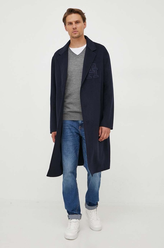 Polo Ralph Lauren gyapjú pulóver 710876848 szürke AW23