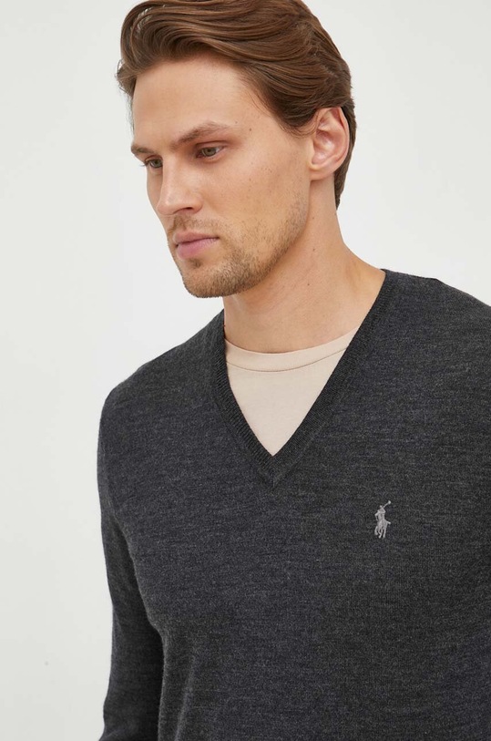 Polo Ralph Lauren gyapjú pulóver 710876848 szürke