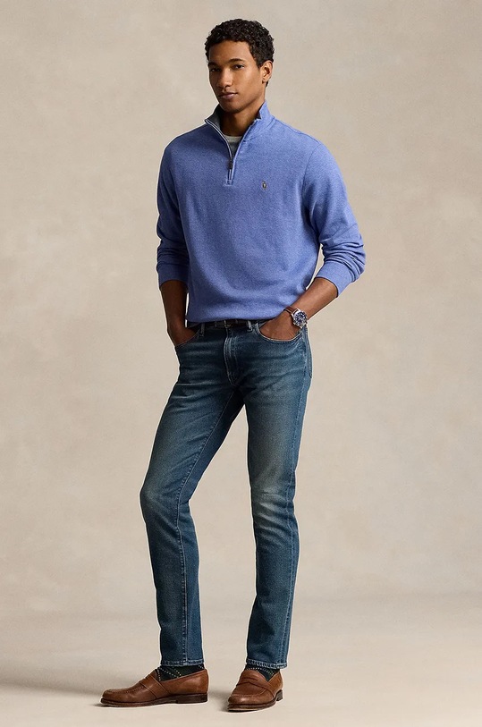 Ρούχα Βαμβακερό πουλόβερ Polo Ralph Lauren 710877001 μπλε