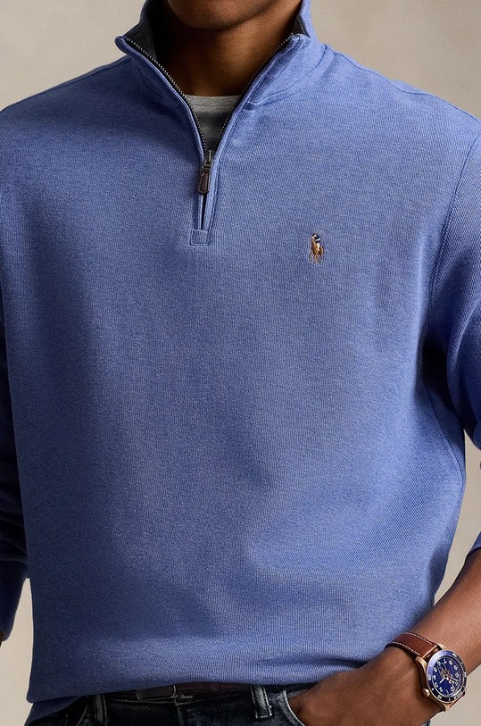Βαμβακερό πουλόβερ Polo Ralph Lauren μπλε 710877001