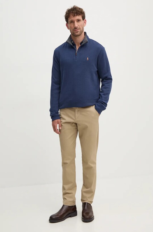 Polo Ralph Lauren sweter bawełniany 710877001 granatowy NC24