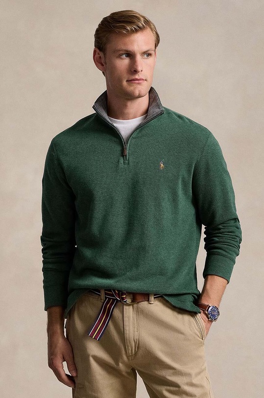 Polo Ralph Lauren pulover de bumbac fixat verde 710877001