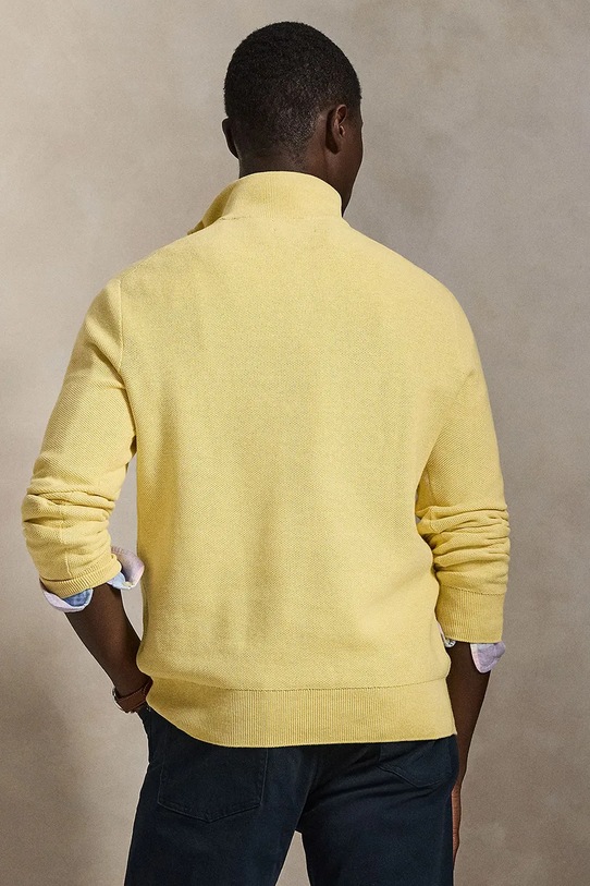 Polo Ralph Lauren sweter bawełniany Ls Hz Long Sleeve 710932304 żółty SS26