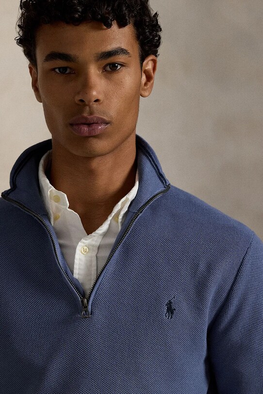 Polo Ralph Lauren pamut pulóver kék 710932304