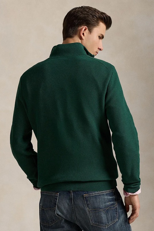 Бавовняний светр Polo Ralph Lauren Ls Hz Long Sleeve 710932304 зелений AW25