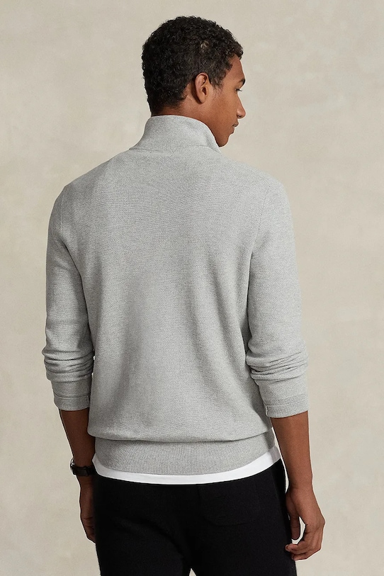 Бавовняний светр Polo Ralph Lauren 710932304 сірий AW25