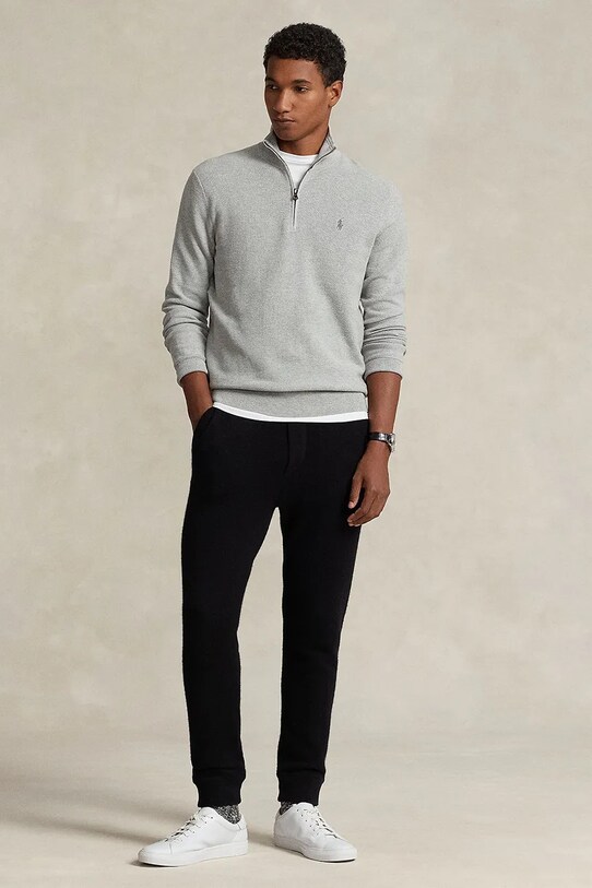 Odzież Polo Ralph Lauren sweter bawełniany 710932304 szary