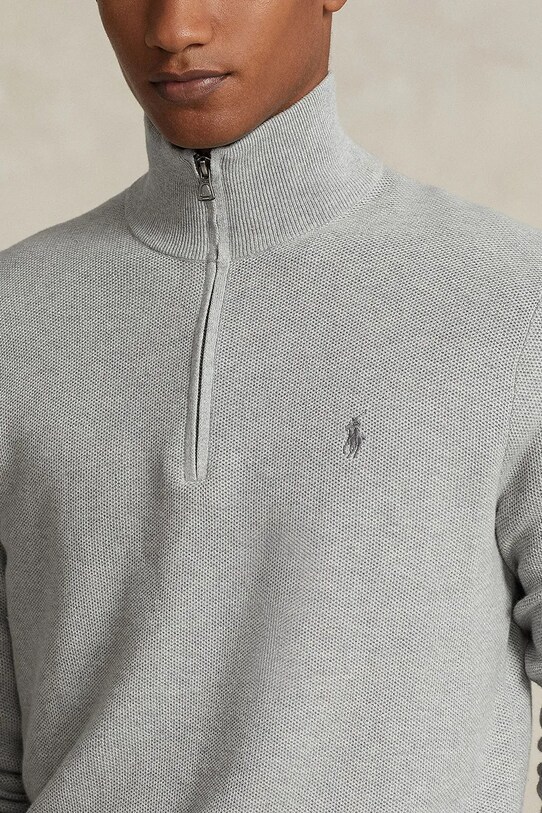 Polo Ralph Lauren sweter bawełniany szary 710932304