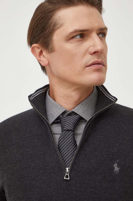 Polo Ralph Lauren pulover de bumbac gri 710932304