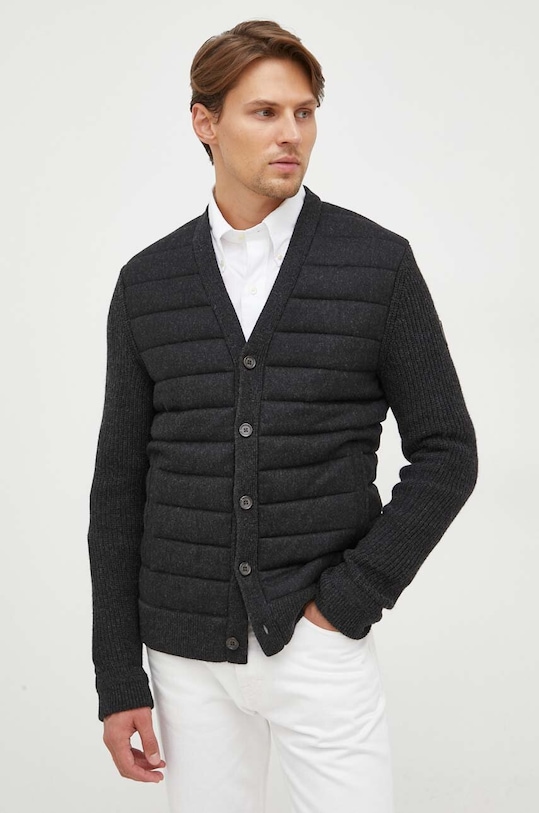 Polo Ralph Lauren kardigan wełniany wełna czarny 710917040