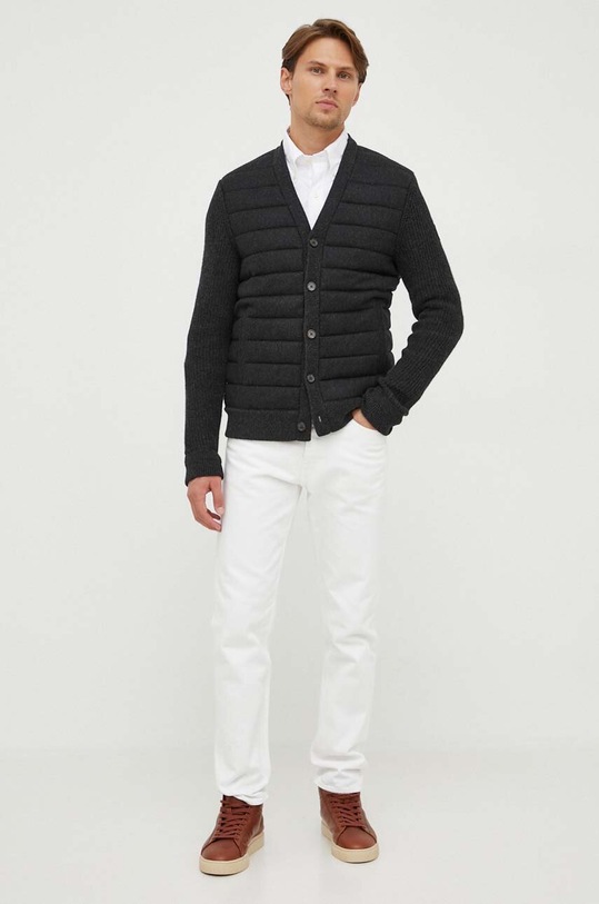 Polo Ralph Lauren kardigan wełniany 710917040 czarny AW23