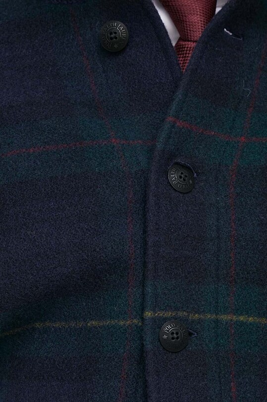 Vlnený kardigán Polo Ralph Lauren 710917048 tmavomodrá