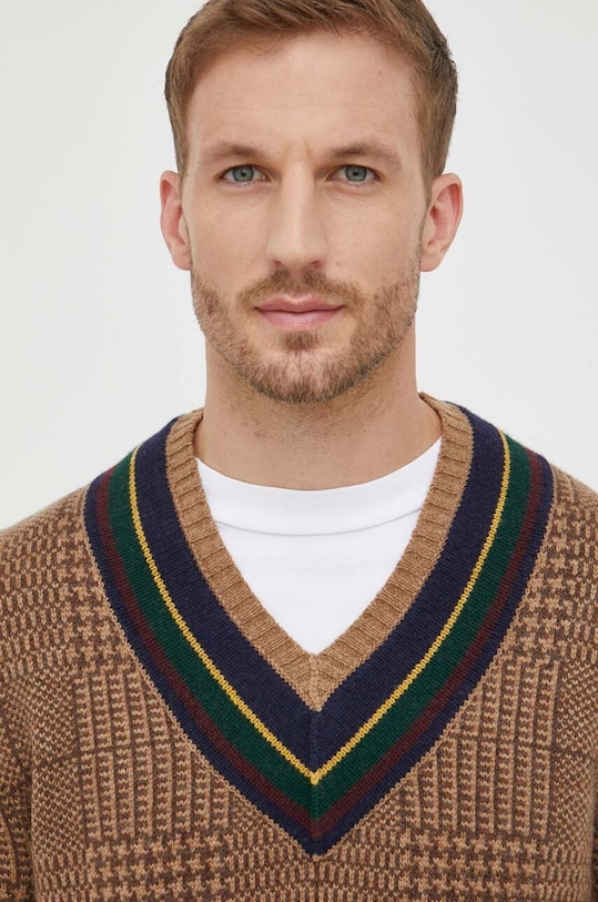 Polo Ralph Lauren gyapjú pulóver bézs 710917160