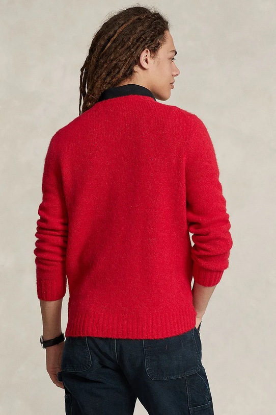 Вовняний светр Polo Ralph Lauren 710918805 червоний AW23