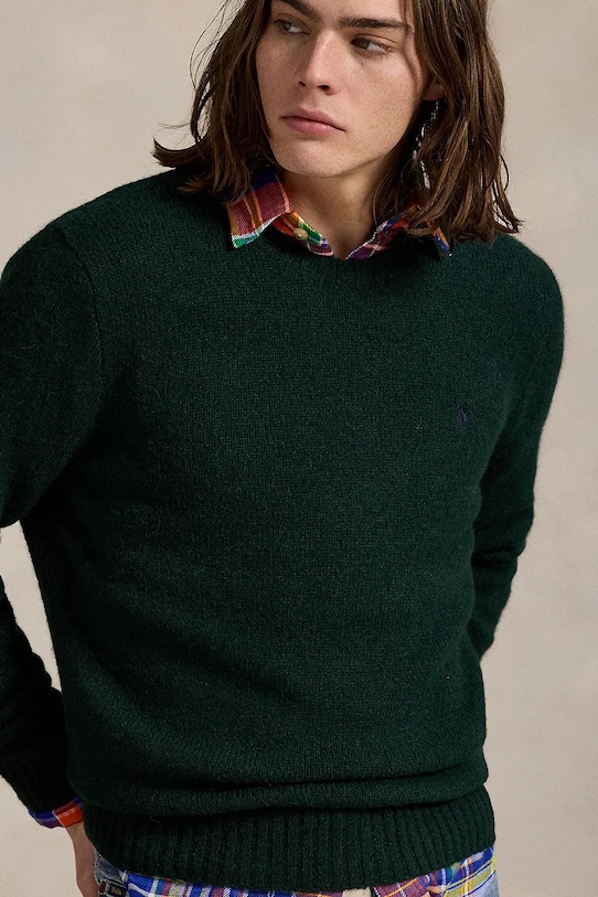 Polo Ralph Lauren pulover de lână verde 710918805