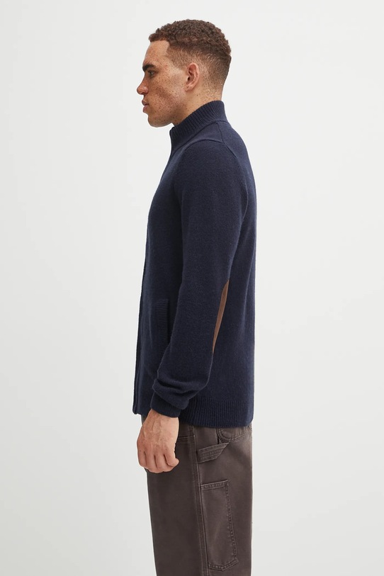 Barbour wool cardigan MKN0731 navy AA00