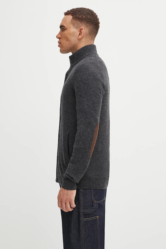 Vlněný svetr Barbour MKN0731 šedá AA00