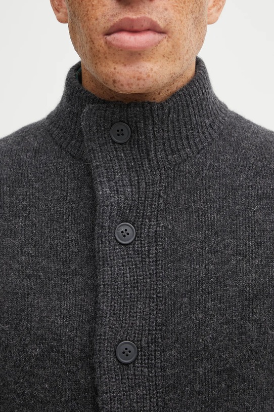 Vlněný svetr Barbour šedá MKN0731