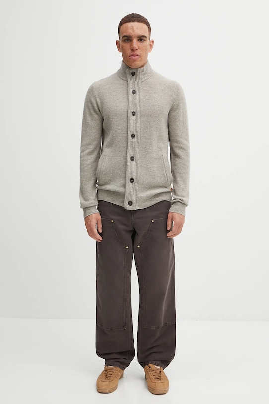 Vuneni kardigan Barbour MKN0731 siva