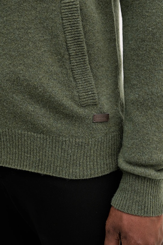 Barbour kardigan wełniany MKN0731 zielony