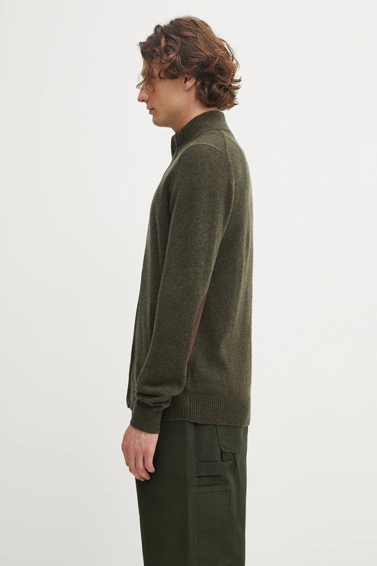 Barbour cardigan din lana MKN0731 verde AA00