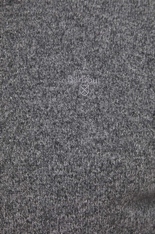 Barbour sweter wełniany MKN0844 szary