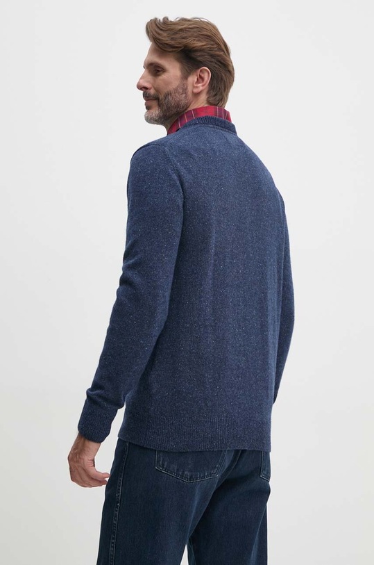 Odzież Barbour sweter wełniany MKN0844 granatowy