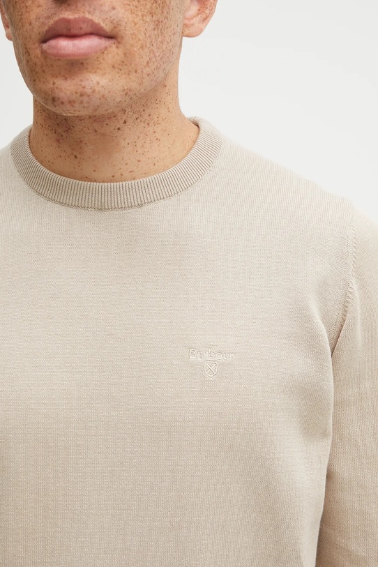 Barbour pulover de bumbac Essentials bej MKN0932