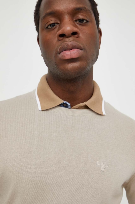 Barbour pulover de bumbac Essentials MKN0932 bej