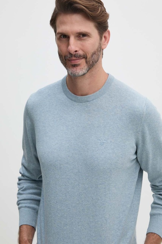 Barbour sweter bawełniany Essentials niebieski MKN0932