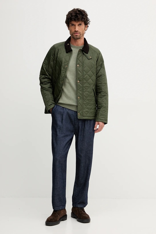 Бавовняний светр Barbour Essentials MKN0932 зелений AA00