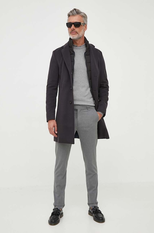 Barbour sweter bawełniany Essentials MKN0932 szary AA00