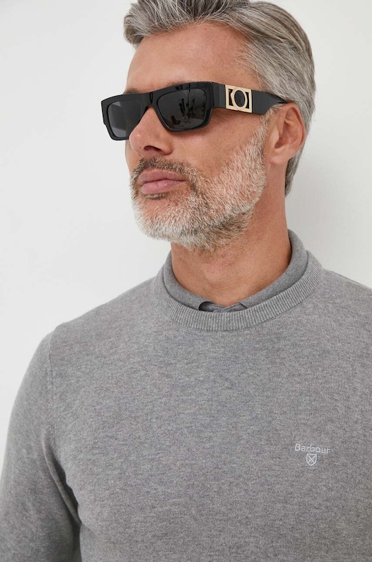 Barbour sweter bawełniany Essentials szary MKN0932