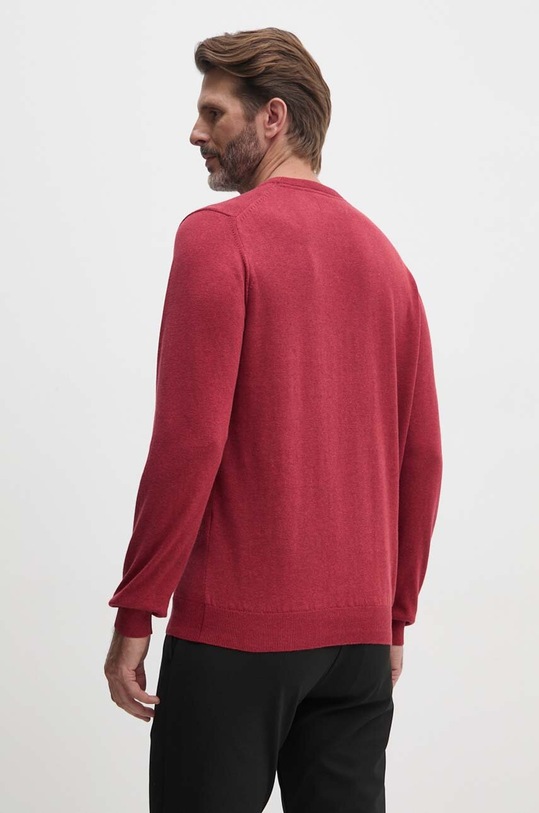 Odzież Barbour sweter bawełniany Essentials MKN0932 czerwony