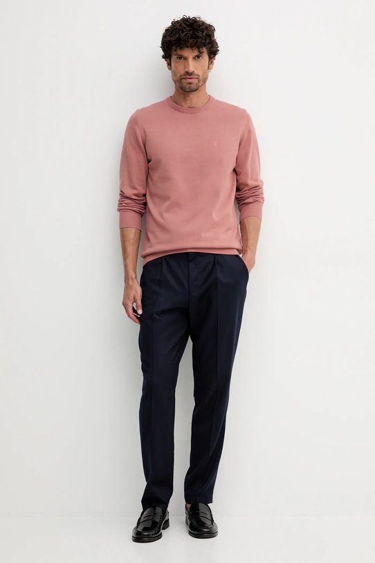 Barbour maglione in cotone Essentials MKN0932 rosa AA00