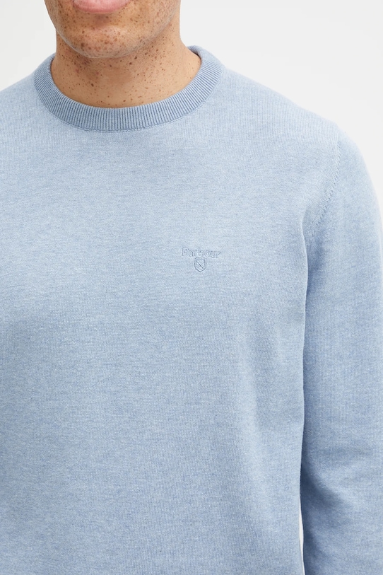 Barbour pulover de bumbac Essentials albastru MKN0932