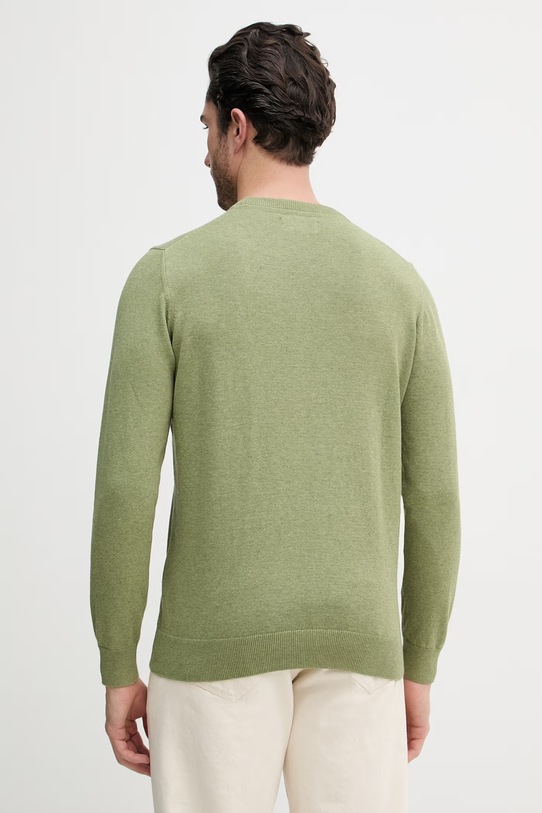 Odzież Barbour sweter bawełniany Essentials MKN0932 zielony