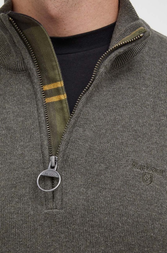Barbour sweter bawełniany MKN1074 zielony